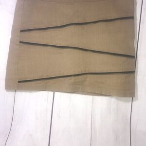213 Zipper Skirt| Tan| Size: Large
